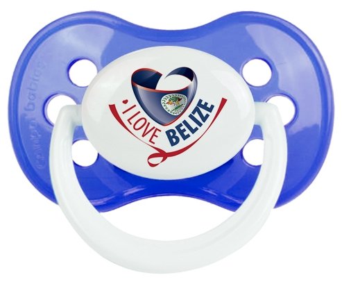 I Love Belize Sucete Anatomique Bleu classique