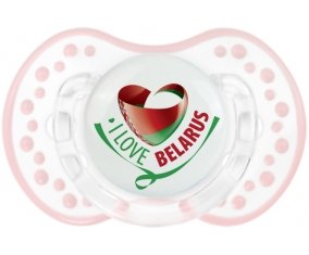 I Love Belarus Tétine LOVI Dynamic Retro-blanc-rose-tendre classique