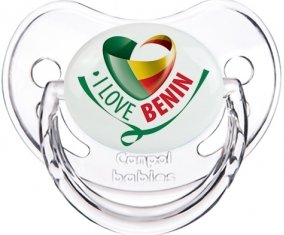 I Love Benin Sucette Physiologique Transparent classique