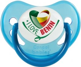 I Love Benin Sucette Physiologique Bleue phosphorescente