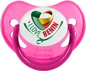 I Love Benin Sucette Physiologique Rose phosphorescente