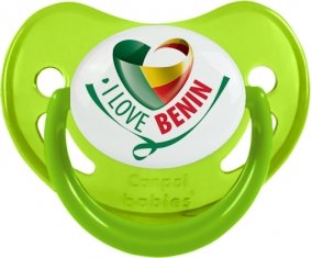 I Love Benin Sucette Physiologique Vert phosphorescente