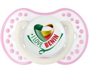 I Love Benin Sucette LOVI Dynamic Blanc-rose phosphorescente