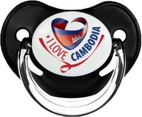 I Love Cambodia Sucette Physiologique Noir classique
