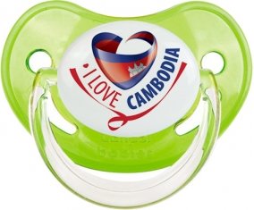 I Love Cambodia Sucette Physiologique Vert classique