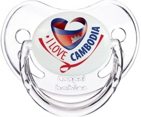 I Love Cambodia Sucette Physiologique Transparent classique