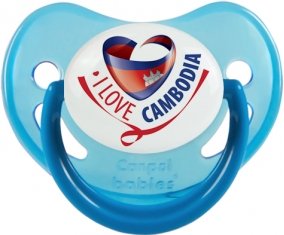 I Love Cambodia Sucette Physiologique Bleue phosphorescente
