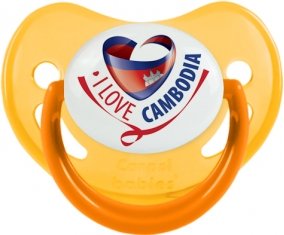 I Love Cambodia Sucette Physiologique Jaune phosphorescente