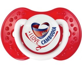I Love Cambodia Sucette LOVI Dynamic Blanc-rouge classique