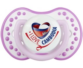 I Love Cambodia Sucette LOVI Dynamic Blanc-mauve classique