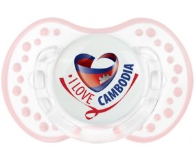 I Love Cambodia Sucette LOVI Dynamic Retro-blanc-rose-tendre classique