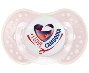 I Love Cambodia Sucette LOVI Dynamic Retro-rose-tendre classique