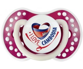 I Love Cambodia Sucette LOVI Dynamic Fuchsia phosphorescente