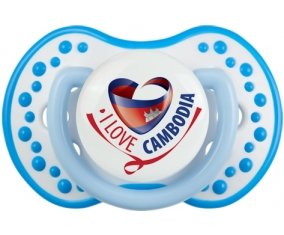 I Love Cambodia Sucette LOVI Dynamic Blanc-bleu phosphorescente
