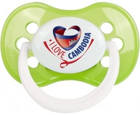 I Love Cambodia Sucette Anatomique Vert classique