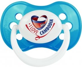 I Love Cambodia Sucette Anatomique Cyan classique