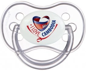 I Love Cambodia Sucette Anatomique Transparente classique