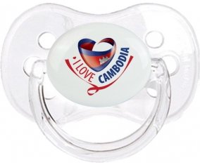 I Love Cambodia Tétine Cerise Transparent classique