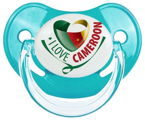 I Love Cameroon Tétine Physiologique Bleue classique