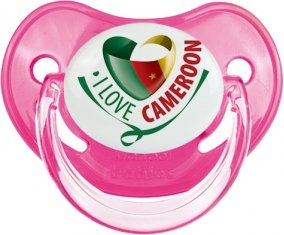 I Love Cameroon Tétine Physiologique Rose classique