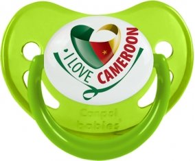 I Love Cameroon Tétine Physiologique Vert phosphorescente
