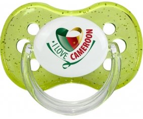 I Love Cameroon Sucete Cerise Vert à paillette