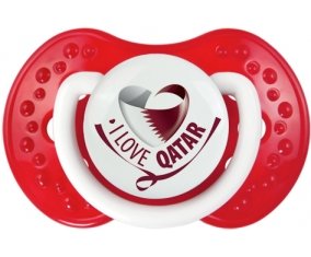 I Love Qatar Sucette LOVI Dynamic Blanc-rouge classique