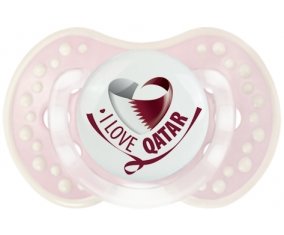I Love Qatar Sucette LOVI Dynamic Retro-rose-tendre classique
