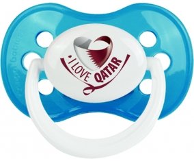 I Love Qatar Tétine Anatomique Cyan classique