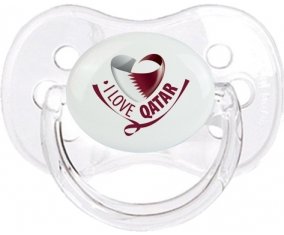 I Love Qatar Sucette Cerise Transparent classique