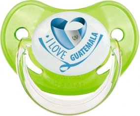 I Love Guatemala Sucette Physiologique Vert classique