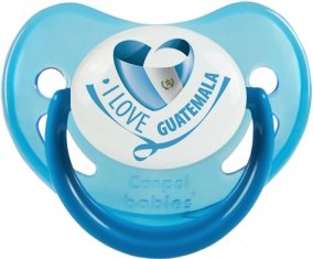 I Love Guatemala Sucette Physiologique Bleue phosphorescente