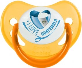 I Love Guatemala Sucette Physiologique Jaune phosphorescente