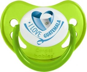 I Love Guatemala Sucette Physiologique Vert phosphorescente