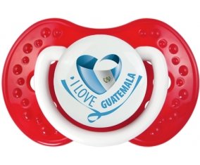 I Love Guatemala Sucette LOVI Dynamic Blanc-rouge classique