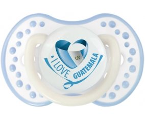 I Love Guatemala Sucette LOVI Dynamic Blanc-cyan classique