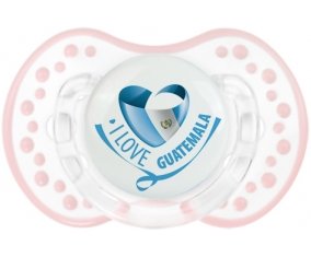 I Love Guatemala Sucette LOVI Dynamic Retro-blanc-rose-tendre classique