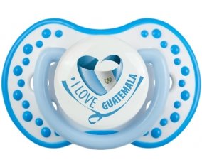 I Love Guatemala Sucette LOVI Dynamic Blanc-bleu phosphorescente