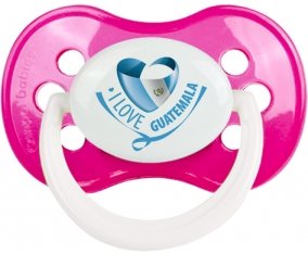 I Love Guatemala Sucette Anatomique Rose foncé classique