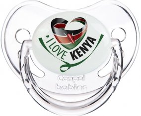 I Love Kenya Tétine Physiologique Transparent classique