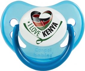 I Love Kenya Tétine Physiologique Bleue phosphorescente