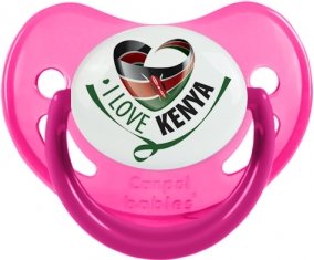 I Love Kenya Tétine Physiologique Rose phosphorescente