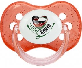 I Love Kenya Sucete Cerise Rouge à paillette