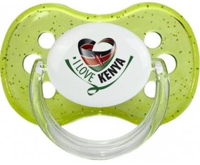I Love Kenya Sucete Cerise Vert à paillette