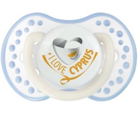 I Love Cyprus Tétine LOVI Dynamic Blanc-cyan classique