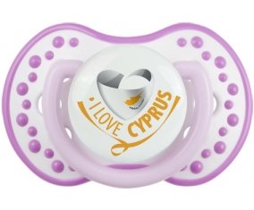 I Love Cyprus Tétine LOVI Dynamic Blanc-mauve classique