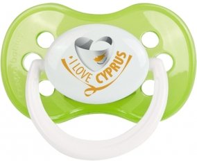 I Love Cyprus Sucette Anatomique Vert classique
