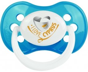 I Love Cyprus Sucette Anatomique Cyan classique