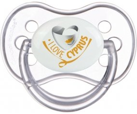 I Love Cyprus Sucette Anatomique Transparente classique