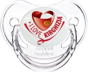 I Love Kirghizia Sucette Physiologique Transparent classique